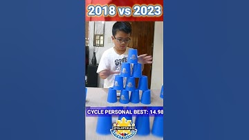 Trust the Process! Sport Stacking Comparison 2018 vs 2023! #cupstacking #improvement#shorts