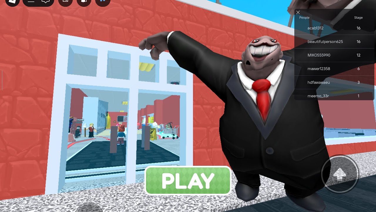 Escaping Mr yummy store in Roblox