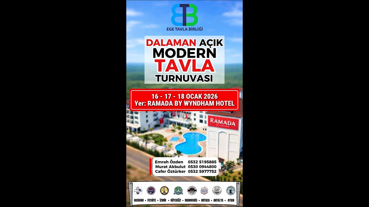 EGE TAVLA  BİRLİĞİ Dalaman Açık ALİ MANDALİNCİ & MELİH EDE