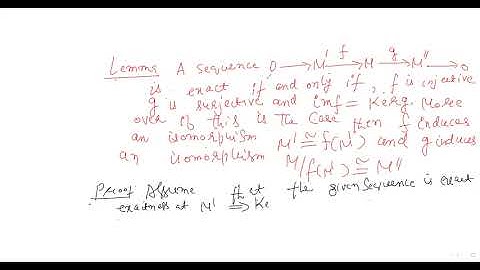 exact sequences