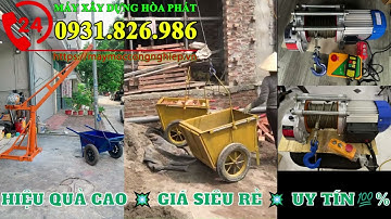 Tời điện đa năng tốc độ nhanh 30m/phút. Khung cẩu xây dựng mini xoay 360 độ kết hợp xe nâng cải tiến