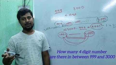How many 4 digit numbers are there in between 999 and 3000