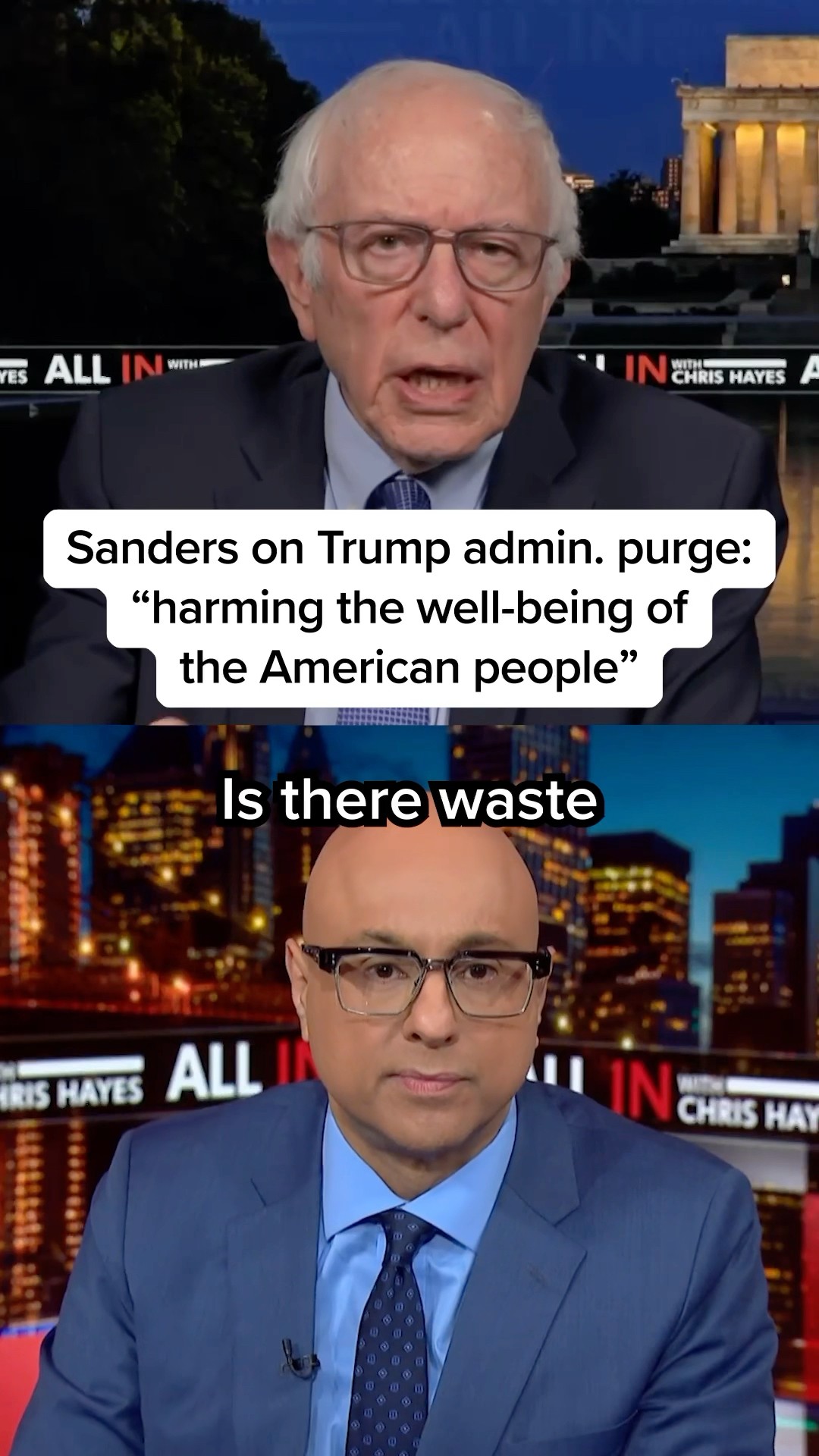 'Harming the well-being of the American people': Sanders on Trump admin purge