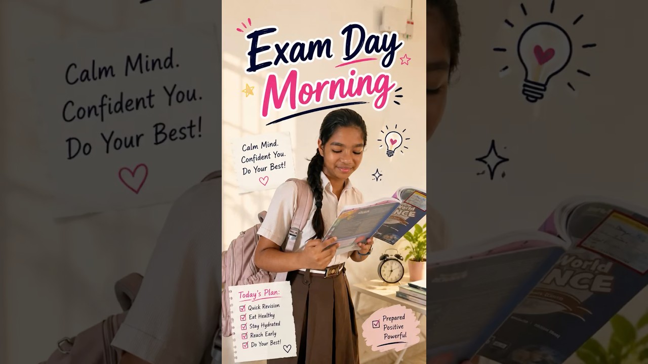 Exam Morning Routine | Revising Before School 📚✨ #studymotivation #studyvlog #studyroutine #examday