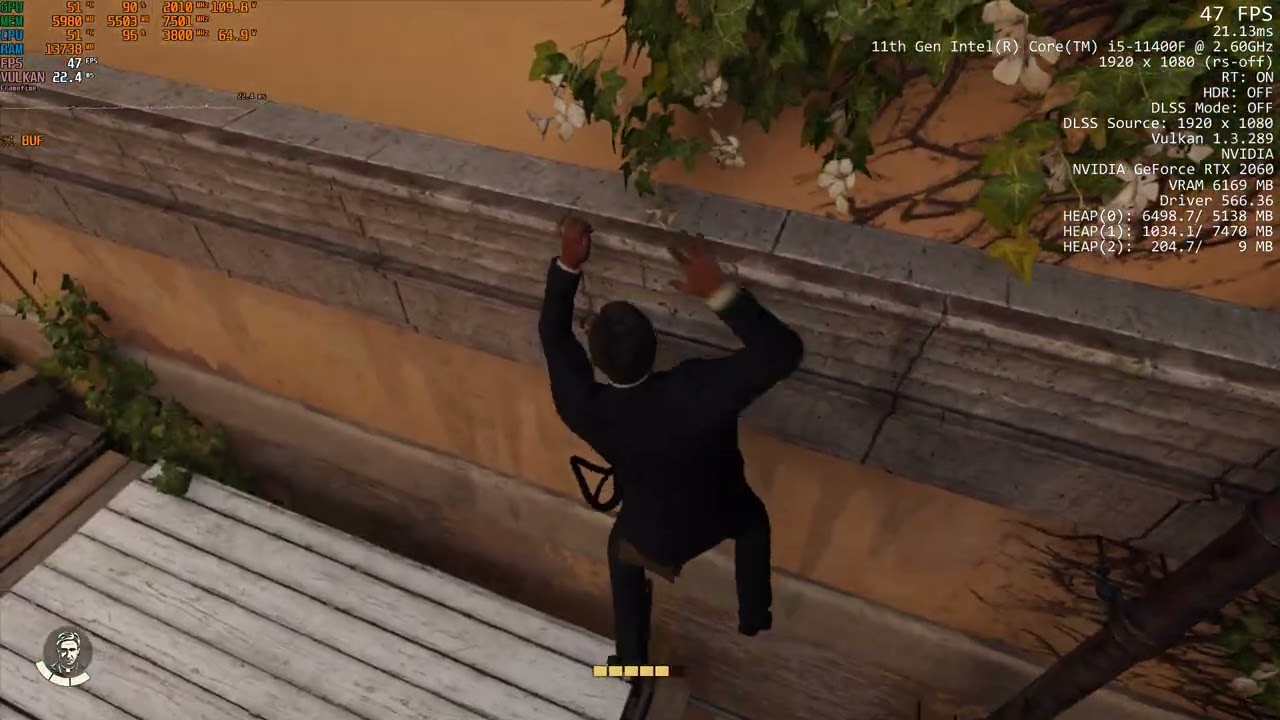 RTX2060 6GB - Indiana Jones and the Great Circle performance test.