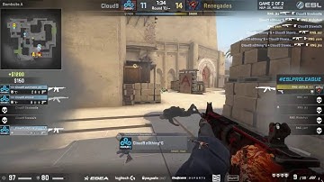 ESL CS: GO Pro League: Cloud9 n0thing Sexy 4K M4A4 Spraydown Against Renegades