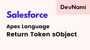Salesforce - How to Return Token for Account sobject in Apex Language