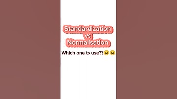Standardization or Normalisation #datascience #scaling #dataanalytics #machinelearning #projects