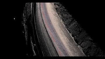 Demo On Road Curved Line Tracing In 3D Mobile Lidar Data