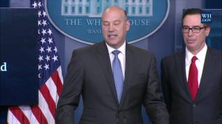 Steven Mnuchin and Gary Cohn Present 1 Page Tax "Plan" Talking Points