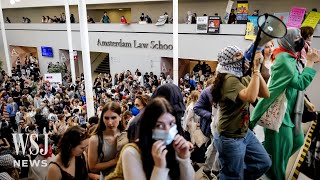 Police Beat, Clash With Protesters at University of Amsterdam | WSJ News by WSJ News 25,071 views 2 days ago 1 minute, 36 seconds