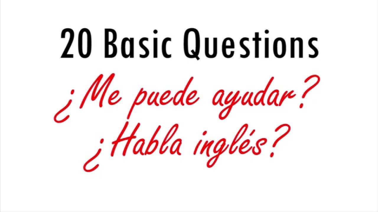 20 Basic Questions In Spanish Part 2 YouTube