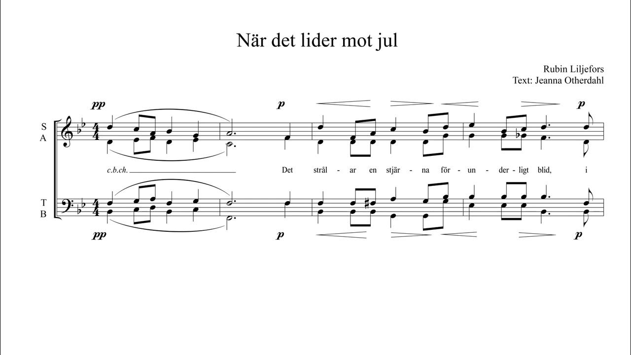 När det lider mot jul (Blandkör) Sopran YouTube