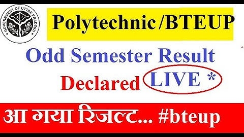 BTEUP RESULT 2021/LIVE RESULT CHECK /BTEUP ODD SEMESTER RESULT /POLYTECHNIC RESULT 2021