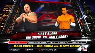 WWE SMACKDOWN VS RAW 2011 PS 3 EMULATOR BIG SHOW VS MATT HARDY HD