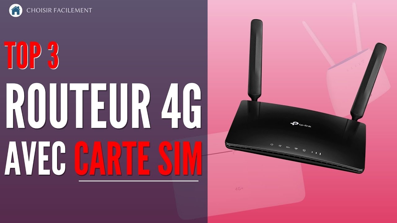 Routeur 4G comme TP-Link MR600 Carte SIM WiFi