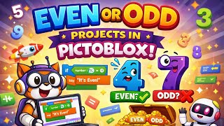 How to make even odd number identifier in pictoblox 