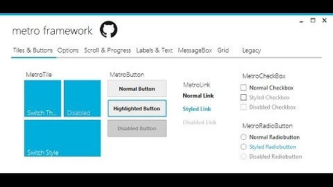 How to use Winforms Modern UI Metro Framework