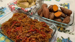 Bife de atum ou Albacore Frito com Cebolada e Bolo de Sertã ...Sabor dos Açores Leonor Santos