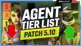 NEW Agent Tier List Patch 5.10 - NEW FADE IS HORRIBLE - Valorant Meta Guide
