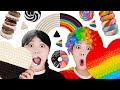 Rainbow vs Black and White Challenge Push pop MUKBANG 하이유의 블랙&화이트 VS 레인보우 먹방 챌린지 푸쉬팝 팝잇 먹방 | HIU 하이유