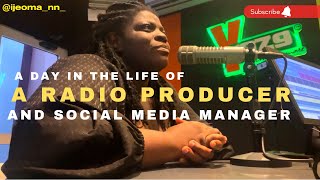 A Day in the life of a Radio PRODUCER / SOCIAL MEDIA MANAGER || media girl || vlog