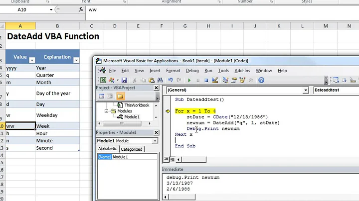 Excel VBA Basics #23 DATEADD - Add or Subtract Minutes, Months, Weekdays, Seconds whatever!!