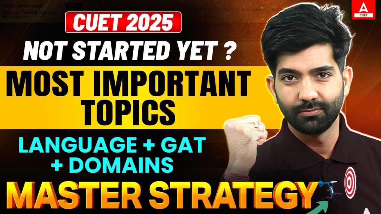 CUET 2025 Not Started Yet ?😱 Most Important Topics 📝Language + GAT ...