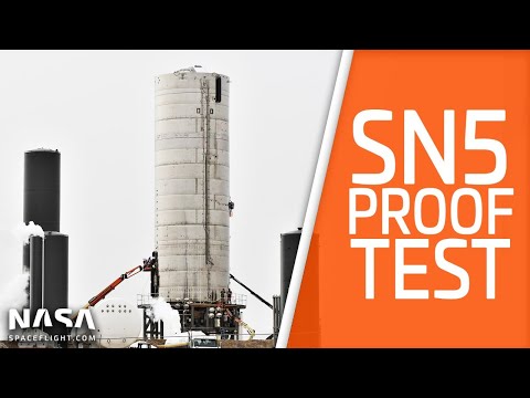 Starship SN5 cryogenic proof test from Boca Chica