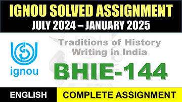 BHIE 144 Solved Assignment 2024-25 || bhie-144 solved assignment in English || July 2024 to Jan 2025