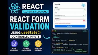 React Lecture 11 : coding demo for react Form validation using controlled inputs