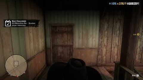 Moonshine Bar - Drunken player interaction (solo) [Daily Challenges] - Red Dead Redemption 2