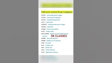 Computer related Full Form | Important Full Forms | Computer Abbreviations | #computer #knowledge