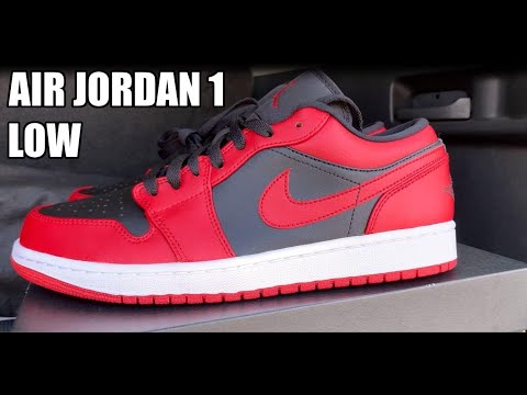 Best Air Jordan 1 Low Reverse Bred Gymred Black White Youtube