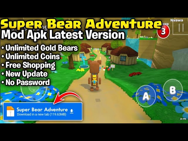 Super Bear Adventure Mod APK v10.5.2 (Remove ads,Free purchase,No  Ads,Unlimited money) Download 
