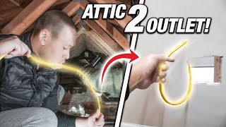 How To Fish And Pull Electrical Wire From Attic Or Crawlspace To Outlet Diy Tutorial For Beginners