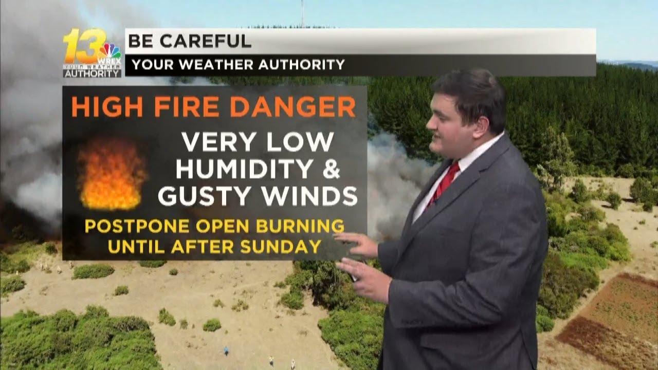 High fire danger on Sunday - YouTube