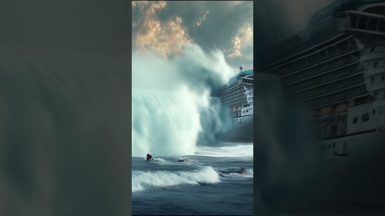 giant waves in the Atlantic Ocean 