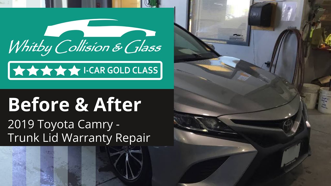 Before & After 2019 Toyota Camry Trunk Lid Warranty Repair Whitby