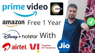 Amazon Prime 100% FREE Membership 1 Year - Disney + Hotstar, Zee5 Subscriptions With Jio, Airtel, Vi