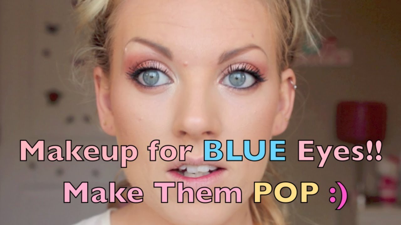 makeup for blue eyes - make your blue eyes pop (peach and copper tutorial)