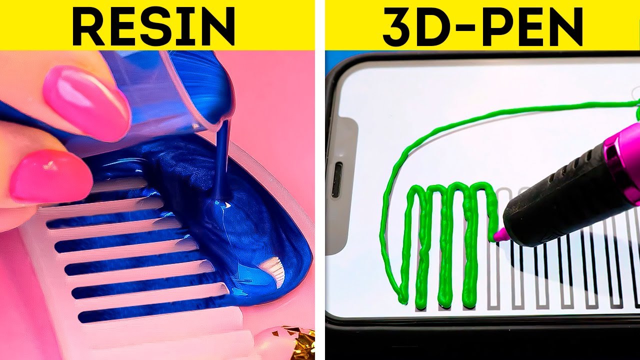 3D-PEN VS. RESIN || Epic Battle Of Colorful DIY Accessories, Jewelry And Repair Tricks