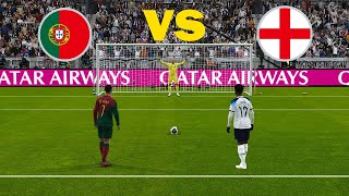 PORTUGAL vs ENGLAND  FINAL EURO 2024  Penalty Shootout | Ronaldo vs Saka | eFootball PES Gameplay