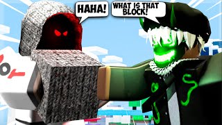 I Secretly CHEATED Using BEDROCK In A 1v1.. (Roblox Bedwars)