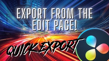 EXPORT VIDEOS WITH ONE CLICK - Davinci Resolve Quick Export
