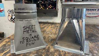 Sheet Metal is Fun! Part 2  Triangulation  and completion of Square to Round