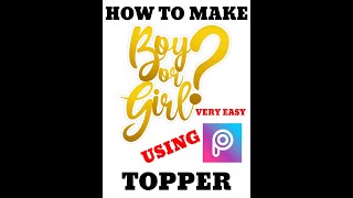 BOY OR GIRL LAYOUT CAKE TOPPER USING PICSART AND ANDROID PHONE OR TAB || EASY LAYOUT || TEXT TOPPER screenshot 4