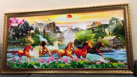 Tranh mã đáo thành công siêu sang cho anh em treo phòng khách