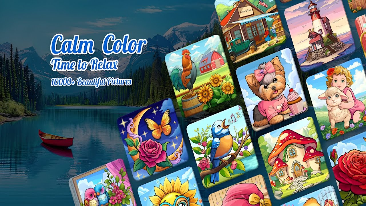 Calm Color-Color By Number (by Mint Games) IOS Gameplay Video (HD)