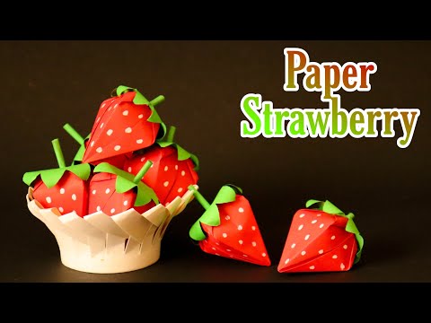 How To Make Paper Strawberry | DIY | Paper Strawberry | Paper Crafts